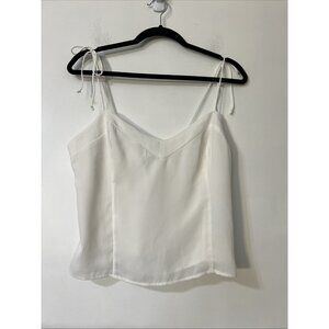 Abercrombie &‎ Fitch  Silky Cami Tank M Tie Spaghetti Strap Crop Moch Back Lined